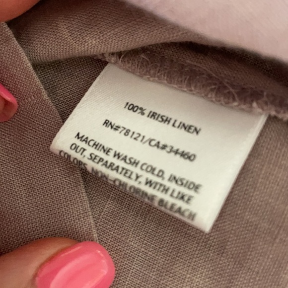 NWT EILEEN FISHER linen SPLIT EMBELLISHED NECK Mauve top sleeveless size PS - Picture 9 of 12